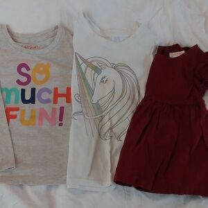 Lot of 3 Cat & Jack 4T Tops